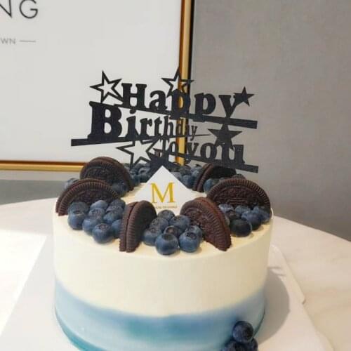 10pcs Colorful Cake Topper Star Happy Birthday Party Cake Decoration Supplies Baby Shower Decoration Wedding Party