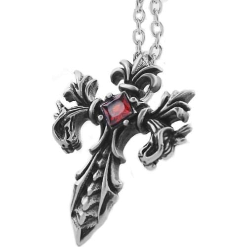 Vintage Rhinestone Cross Twelve Constellations Pendant Necklace Women Cross Necklace Statement Necklace Leather Rope Jewelry