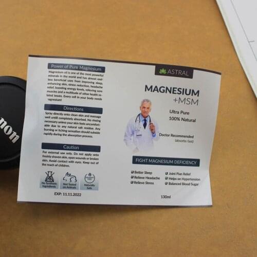 Customized hot sale custom design printing waterproof clear self adhesive label