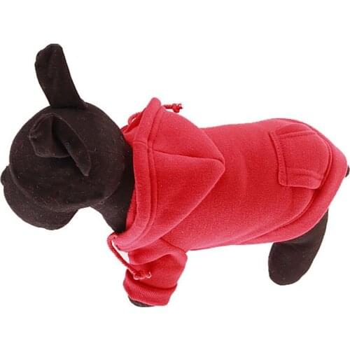 Winter Pet Clothes for Small Dogs Cats Hooded Dog Sweatshirt Warm Soft Fleece Windproof Jacket Pet Pet Pullovers Clothing