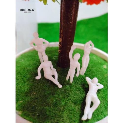 1/75 white swimming people did not go up lacquer model used for sand table model