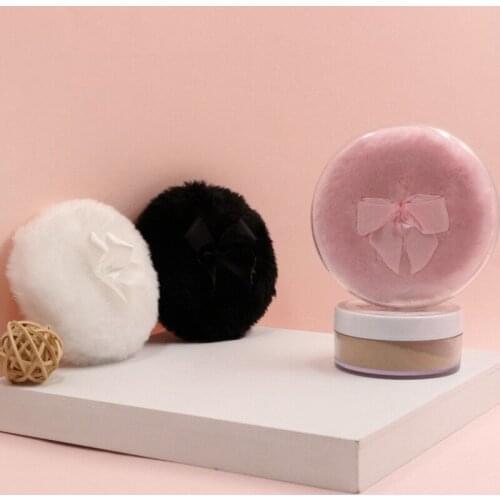 1pc Professional Butterfly Round Cosmetic Villus Soft Plush Powder Puff Sponge Talcum Powder Makeup Cosmetic Makeup Beauty Tools