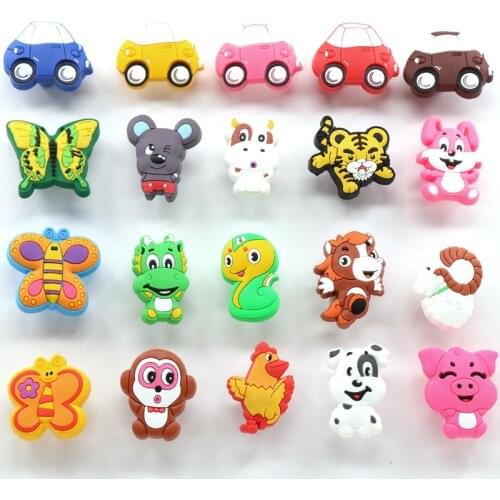 1X Kids Room Drawer Cabinet Handle Dresser Knobs Soft Cartoon Furniture Handle for Home decor Multi Models to choose
