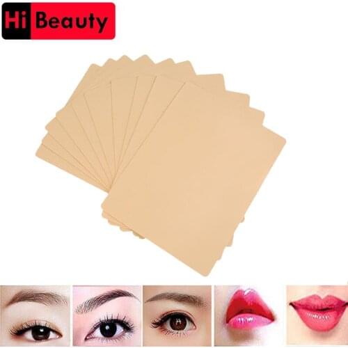 10pcs/lot 3D Silicone Permanent Makeup Tattoo Training Practice Fake False Skin Blank For Microblading Tattoo Machine Beginner