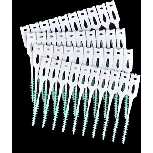 40pcs/pack Soft Silicone Interdental Brushes Dental Flosser Teeth Cleaning Floss Oral Hygiene Tooth Dental Floss Oral Deep Clean