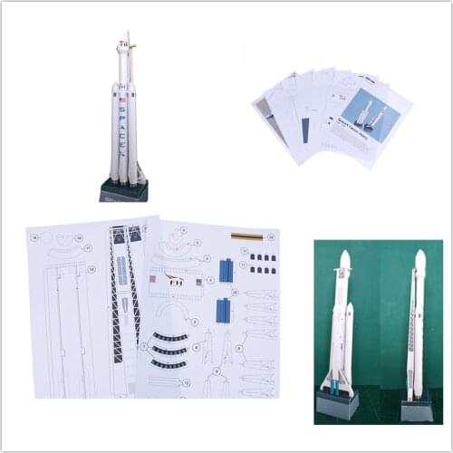 42cm 1:160 SpaceX Falcon Heavy-duty Rocket 3D Paper Model Puzzle Student Hand Class DIY Space Paper Model Origami Toy