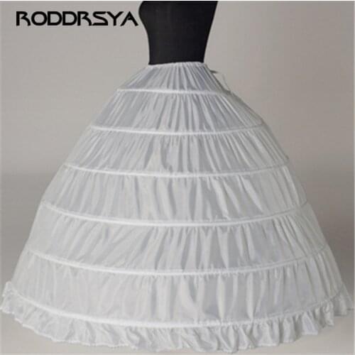 6 Hoop Wedding Petticoat Underskirt for Ball Gown Wedding Dress 110cm Diameter Underwear Crinoline Wedding Accessories