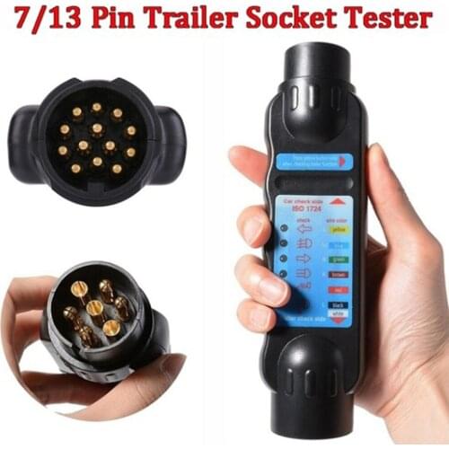 7/13 core signal lamp tester trailer plug socket tester recorder 12V resistance car trailer