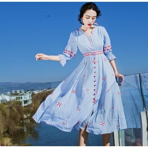 AOTHOVEN Summer Cotton Dresses