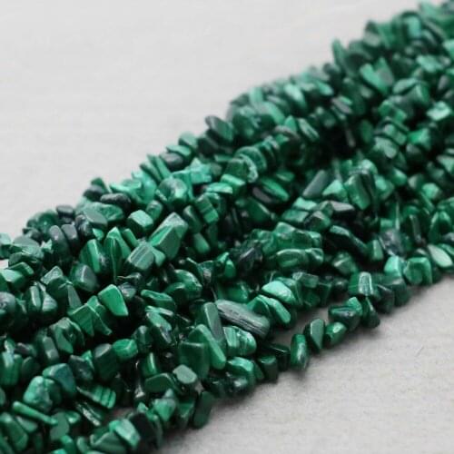 Natural Stones Irregular Green Malachite Broken beads loose Accessories Ethnic style Bracelet Accessories for women girls Ladies