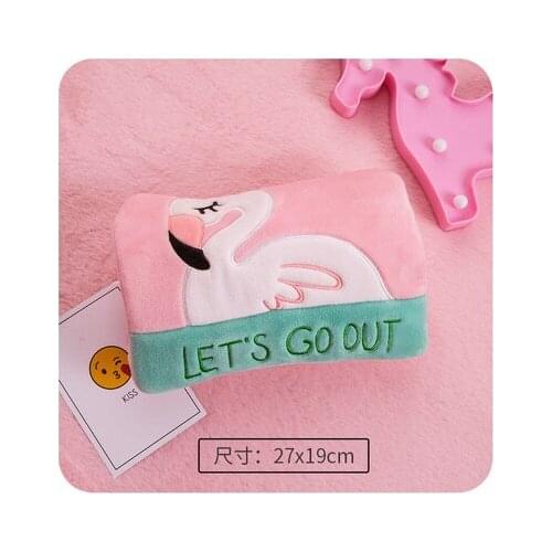 Free shipping cartoon flamingo pattern charging hot water bag bottle explosion-proof warming hands treasure safe without water