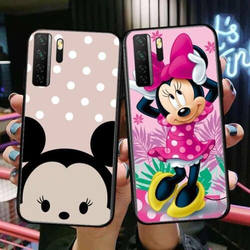 Happy Minnie Mickey Mouse Black Soft Cover The Pooh For Huawei Nova 8 7 6 SE 5T 7i 5i 5Z 5 4 4E 3 3i 3E 2i Pro Phone Case cases