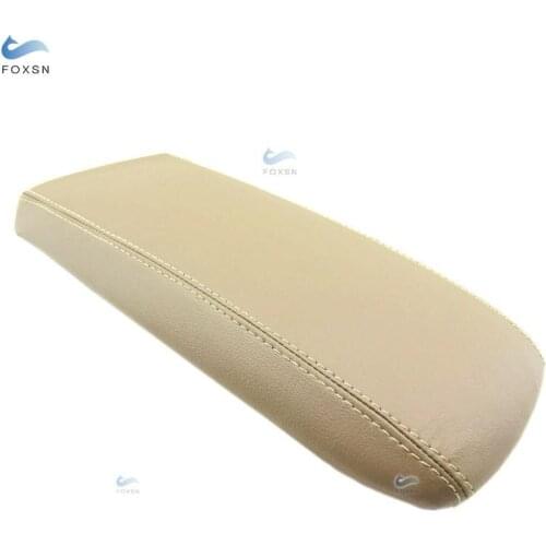 For Ford Explorer 1995 1996 1997 1998 1999 2000 2001 Microfiber Leather Center Control Lid Armrest Box Cover Sticker Trim Beige