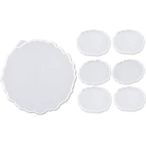 Fruit Disc Tea Tray Coaster Molds Resin Casting Silicone Coaster Mold for DIY Cake Fruit Holder Coaster Molds Kits