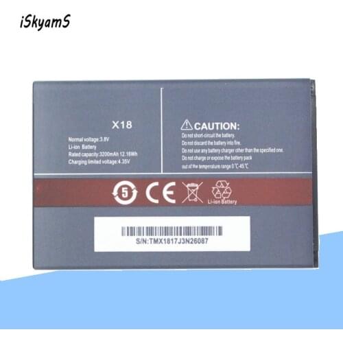 ISkyamS 1x 3200mAh CUBOT X18 Replacement Battery For Cubot X18 Bateria Batterie Cell Mobile Phone Batteries