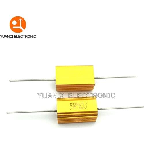 2pcs 5W Aluminum Power Metal Shell Case Wirewound Resistor 0.1 ~ 10K 0.33 0.5 1 2 5 6 8 10 20 50 100 120 200 300 1K 5K 10K ohm