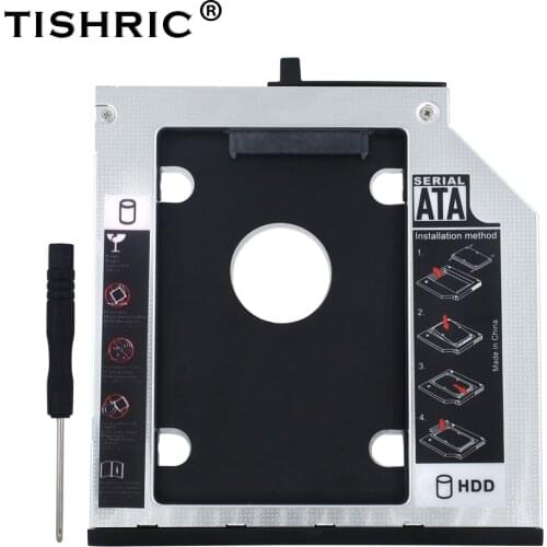 TISHRIC Optical Bay Caddy 9.5mm SATA 2nd 2.5 HDD SSD Hard Drive Enclosure For Lenovo ThinkPad T400s T400 T410 T410s T420s T430s