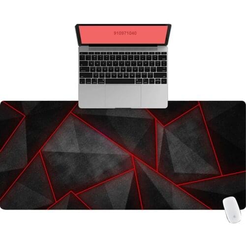 Red and Gray Office Computer Desk Mat Table Keyboard Big Mouse Pad Laptop Cushion Desk Non-slip Mat Gamer Mousepad Mat