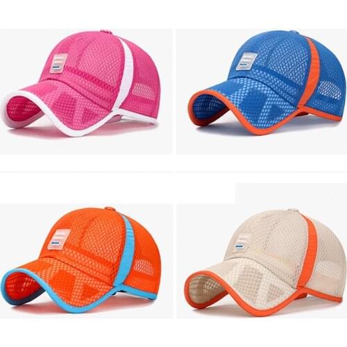 Summer Children Baseball CapsBreathable Mesh Sun Hat Adjustable Boys Girls Snapback Casquette Gorras Kids Mesh Cap