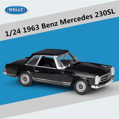1:24 Benz 1963 230SL Alloy Classical Car Model Diecast Metal High Simulation Toy Car Model Collection Boys Toy For Children Gift