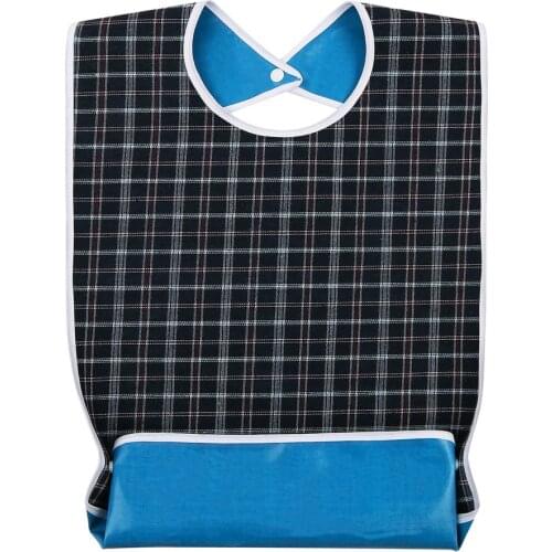 Large Size Waterproof Adult Bibs For Eating Washable Apron Reusable Clothing Protector For Elderly Disability Men Women