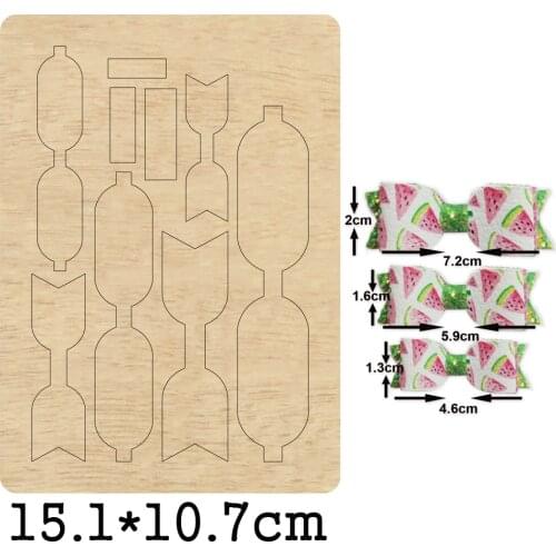 3Pcs New Bow-Knot Wooden Mold Headband Wood Dies For DIY Leather Cloth Paper Craft Fit Common Die Cutting Machines on the Market