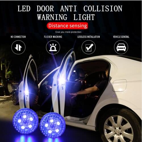 NEW 5 LEDs Car Door Opening Warning Lights Wireless Magnetic design Strobe Flashing Anti Rear-end Collision Safety Lamps