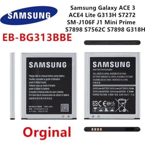 SAMSUNG Orginal EB-BG313BBE 1500mAh Battery For Samsung Galaxy Trend 2 ACE 3 ACE4 Lite G313H S7272 J1 Mini Prime S7898 G318H