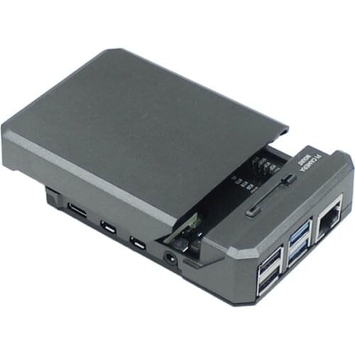 For Argon Neo Raspberry Pi 4B Heatsink Case Slim Aluminum Enclosure Supports Cooling Fan and Magnetic Top