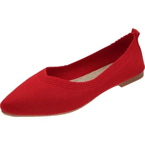 Ladies Flat Shoes Women Spring Autumn New Concise Shallow Solid Comfortable Slip-On Shoes Pointed Toe Female Loafer Shoes