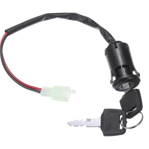 1 Set Universal ATV Ignition Key Switch 2 Wires Motorcycle Moped Ignition Keys Start Switch Lock Key For ATV Go Kart Scooter
