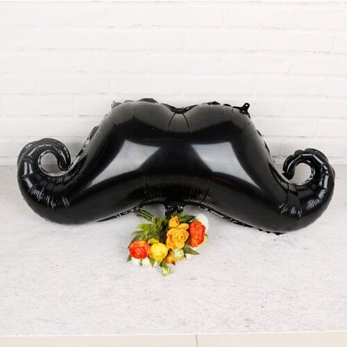 1 Pc Fathers Day Party Decoration Black Beard Shape Aluminum Foil Balloon Little Boy Baby Shower Kid Toy Helium Globos