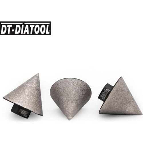 3pcs/set Diamond Chamfer Finger Milling Bits 5/8-11 Thread For Enlarging Polishing Bevelling the Exsit Tile Holes Dia 50mm/2"