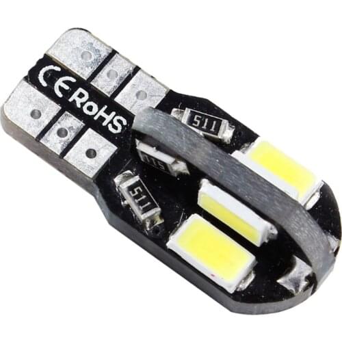 4pcs T10 High bright 8 led 5630 smd auto Lights W5W car marker light parking bulb reading dome lamp canbus error free DC 12V