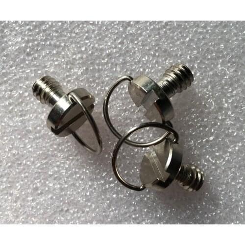 5 pcs NEW Longer Hex D Shaft D-RING SCREW 1/4" Camera Tripod QR Stainless Steel