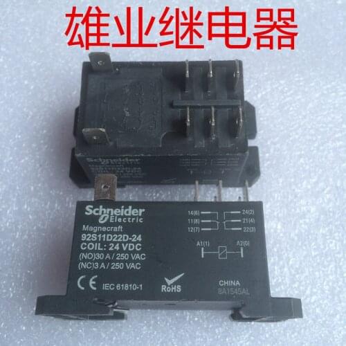 92S11D22D-24 24VDC 8PIN 30A Can be replaced RPF2BBD 24VDC
