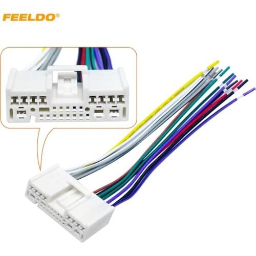 FEELDO Car CD Radio Audio Power Harness Cable Adapter For Mazda 2 3 5 6 8 Mazda CX5 CX7 #1238