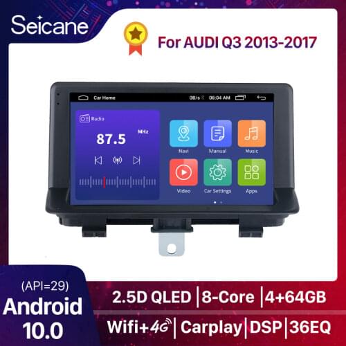 Seicane for AUDI Q3 2013-2017 Android 9.1 9 Inch HD Touchscreen Bluetooth GPS Navigation system auto Radio support 3G WIFI SWC