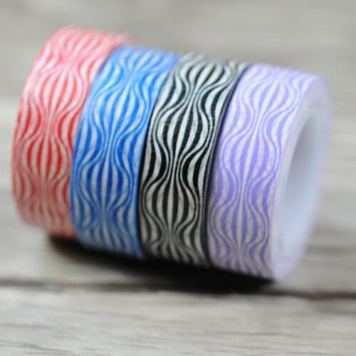 Free Shipping washi tape/15mm*10m washi tape/color wave line masking paper tape