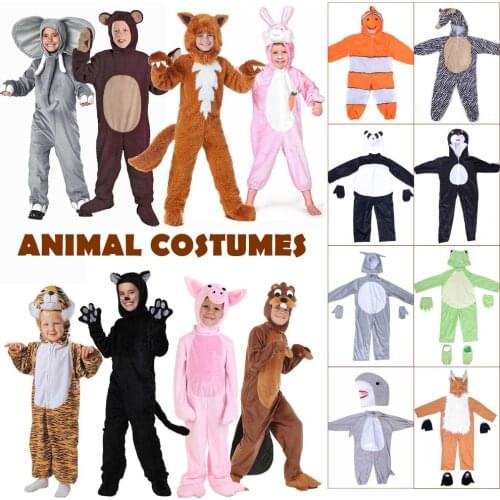 Kids Animal Costume Halloween Fancy Dress Cute Puppy Onesies Cartoon Animal Dress-Up Costume for Birthday Party