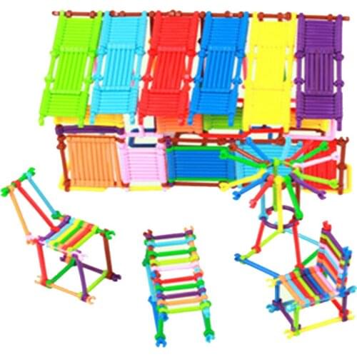 330/500pcs DIY Model Building Blocks Sticks Plastic Assemblage Construction Bricks Intelligence Educational Toys for Kids Gifts