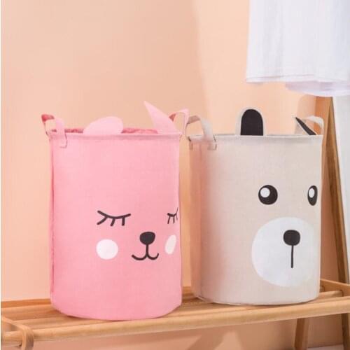 Cartoon Rabbit Bear Laundry Hamper Clothes Storage Basket Home Decoration Storage Barrel Kids Toy Organizer Bucket Panier