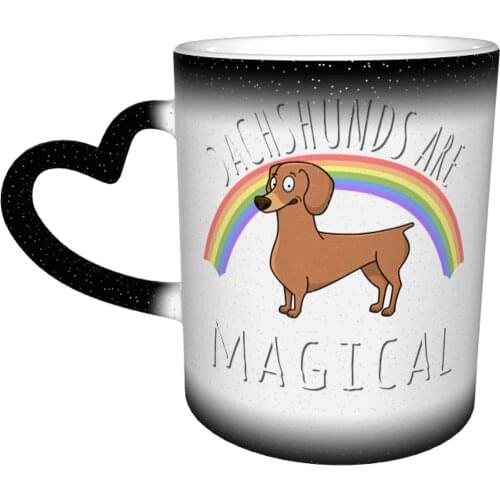Dachshund Mug Cafe Color Changing Mug Creative Vintage Pottery Cups