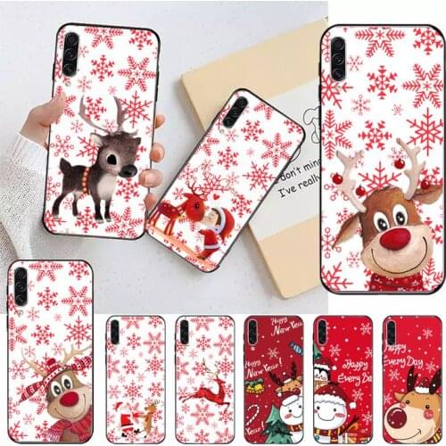 Cute christmas Deer snowflake Santa Claus Phone Case For Samsung Galaxy J2 J4 J5 J6 J7 J8 2016 2017 2018 Prime Pro plus Neo duo