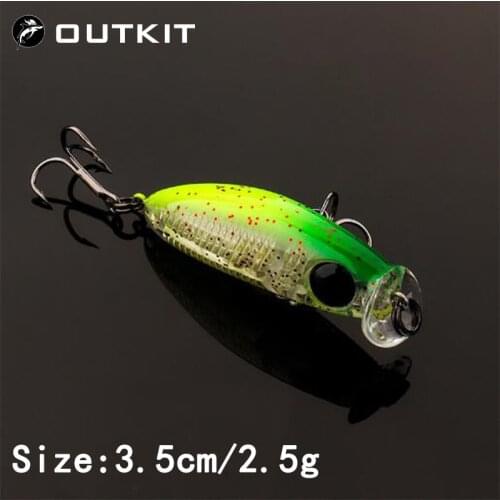OUTKIT 2020 NEW Arrive Japanese Design Small Lures Fishing Lure 2.5g 35mm Sinking Minnow Mini Hard Bait For Perch Trout Bass