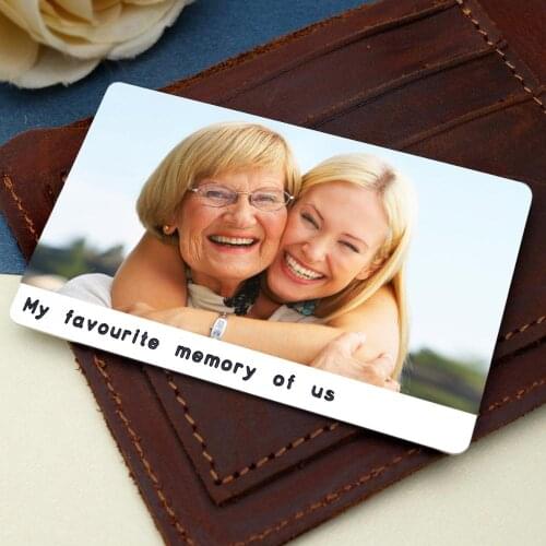 Personalized Photo Wallet Card Custom Picture Insert Card for Wallet Engraved Wallet Card for Grandma Gift for Him Her