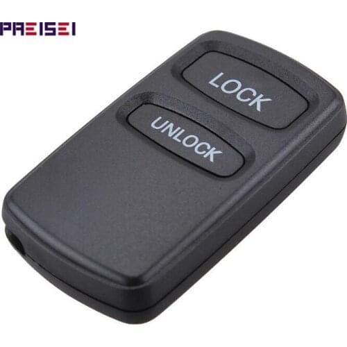PREISEI 20Pieces/lot 2 Buttons Car Remote Keyless Fobs Case Replacements For Mitsubishi Key