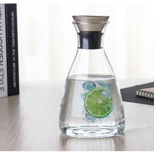 Clear Glass Bottle Heat Resistant Pitcher Teapot Water Juice Beverage Flower Tea Jugs Drinkware Teapot