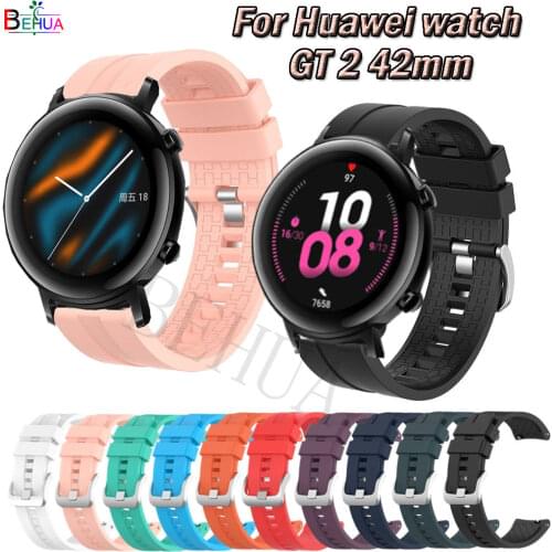 WatchBand For Huawei watch GT 2 42mm Strap Sport 20mm Silicone Bracelet WristStrap For Samsung Galaxy Watch 3 41mm Wristband