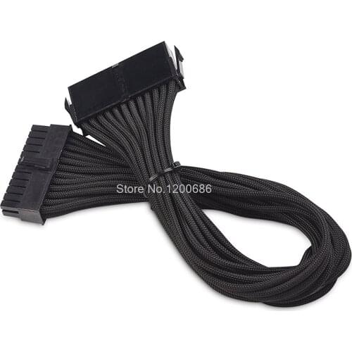 ATX 24-Pin Male ATX 24-Pin Female 18 AWG 300mm / 12in extension wire harness for ATX Power Supply Male to Female Extension Cable